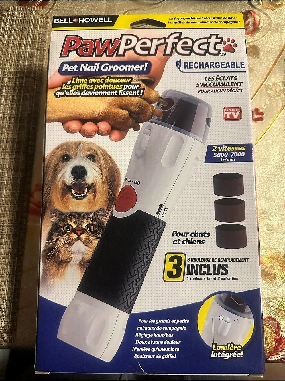 Bell+Howell PawPerfect Rechargeable Pet Nail Groomer Rechargeable Pet Nail